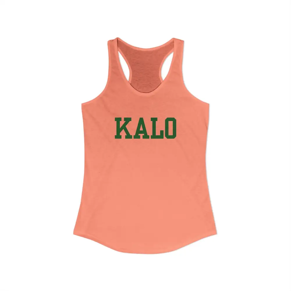 Leaf Print Graphic Racerback Tank