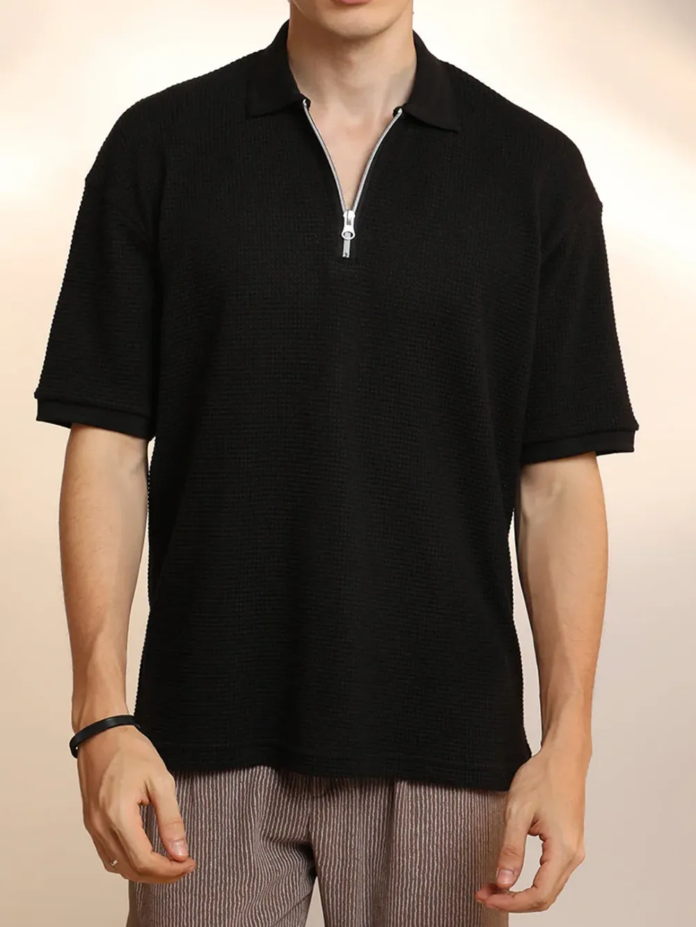 Grey Half Sleeve Polo T-Shirt