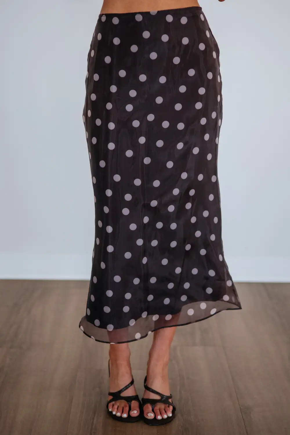 Polka Dot Midi Skirt