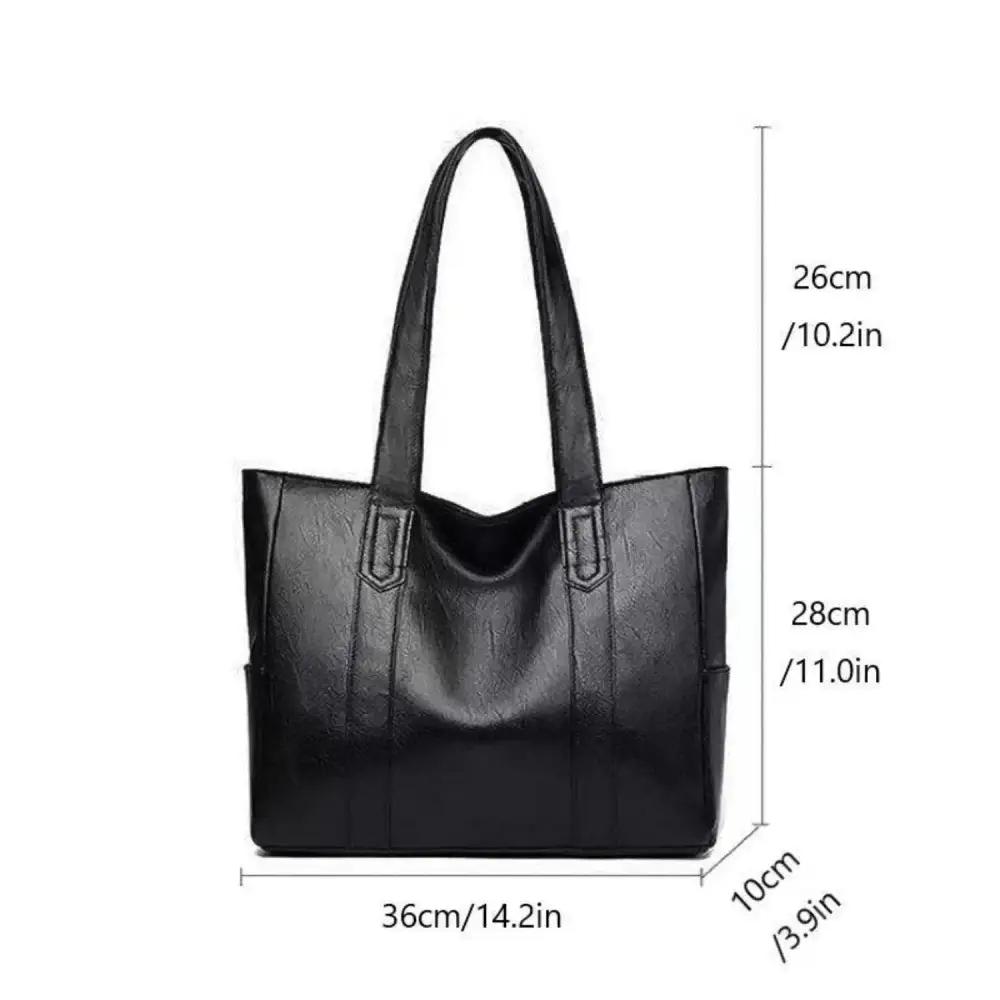 Structured Underarm Leather Handbag