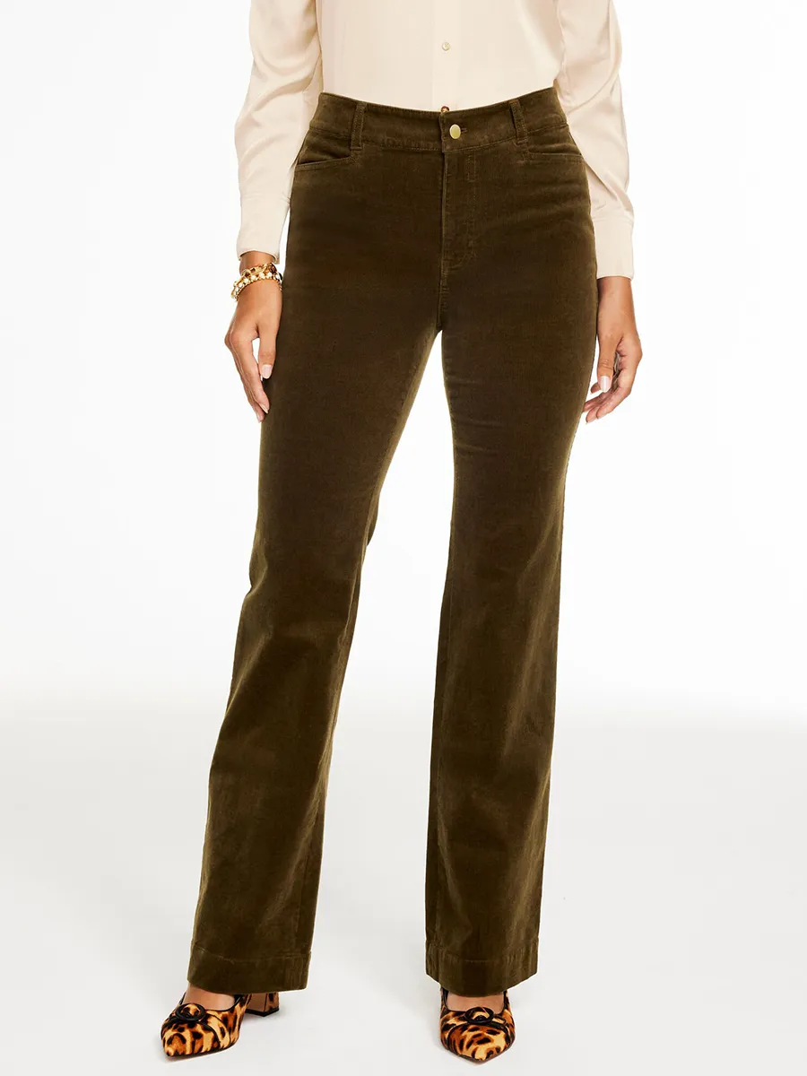 Women'S Corduroy High-Waisted Flared Pants