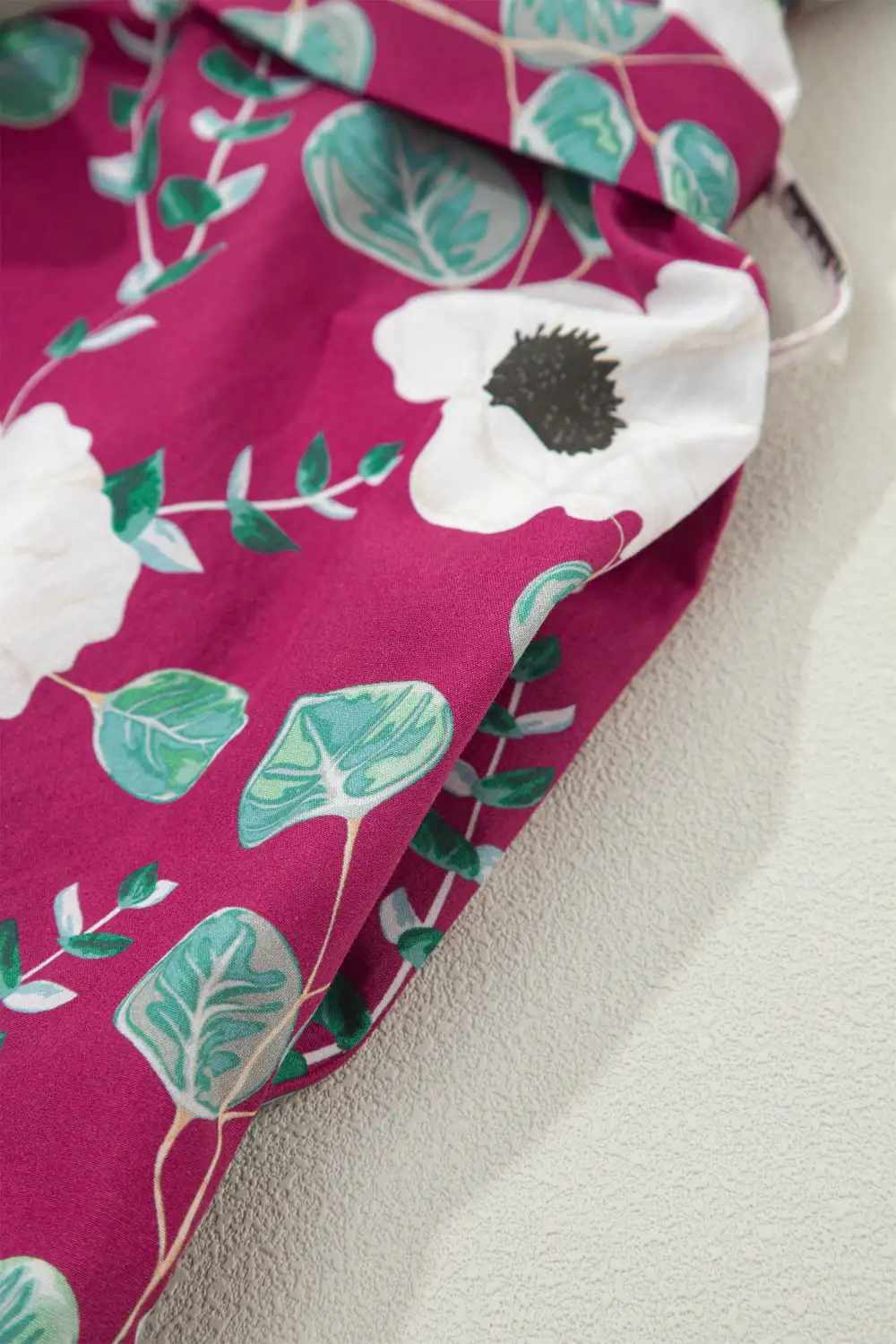 Gathered Detail Floral Printed Puff Sleeve Mini Dress