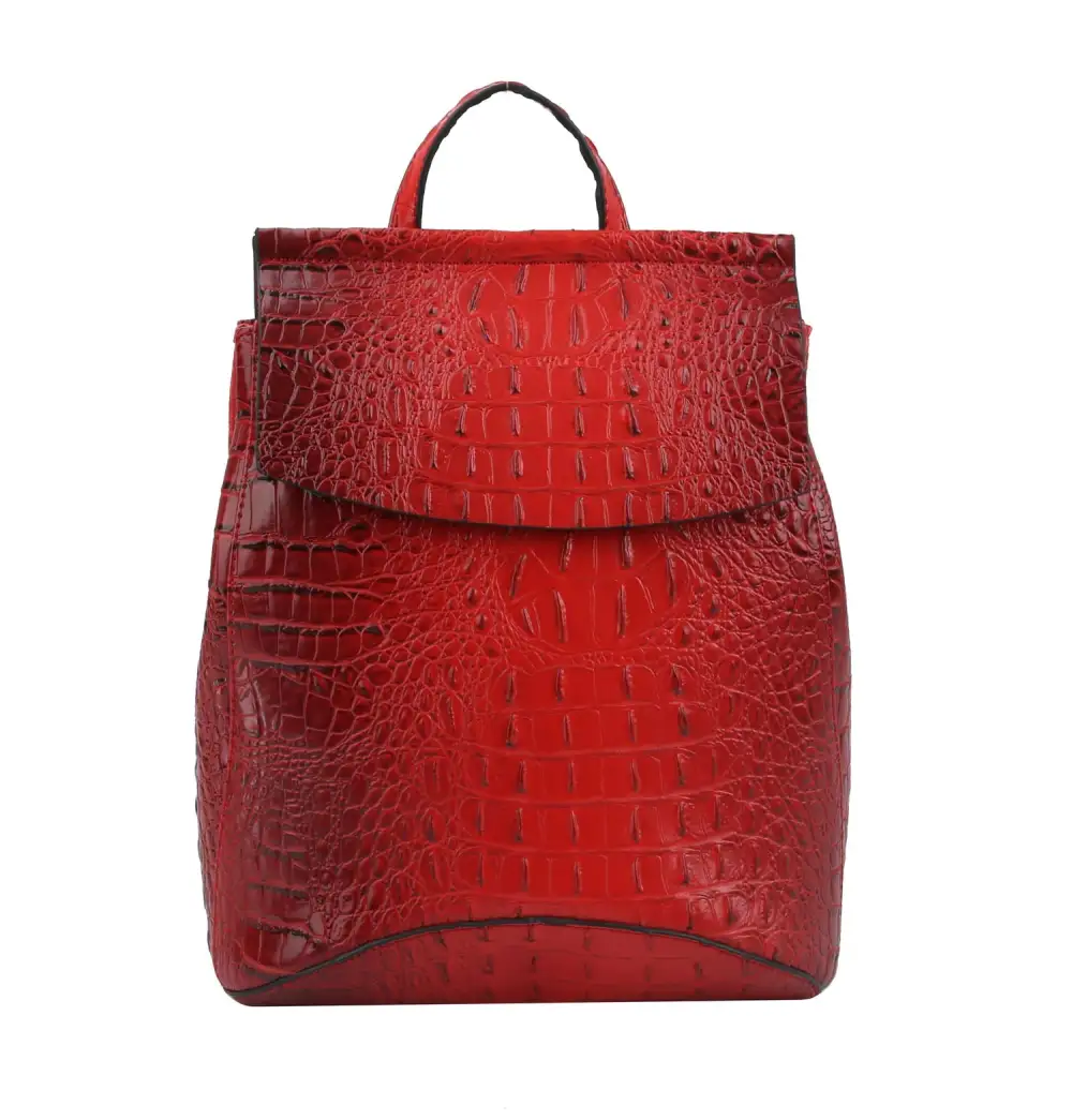 Croc Texture Shoulder Backpack