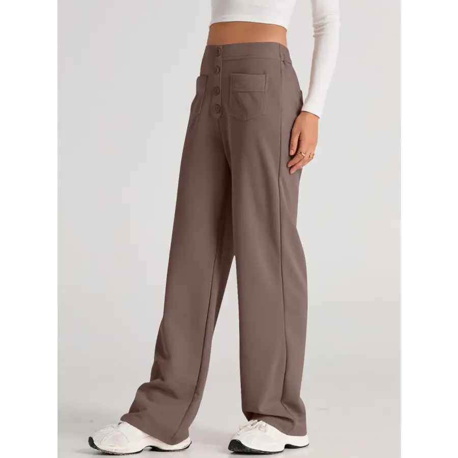 Chic High Waist Wide Leg Pants