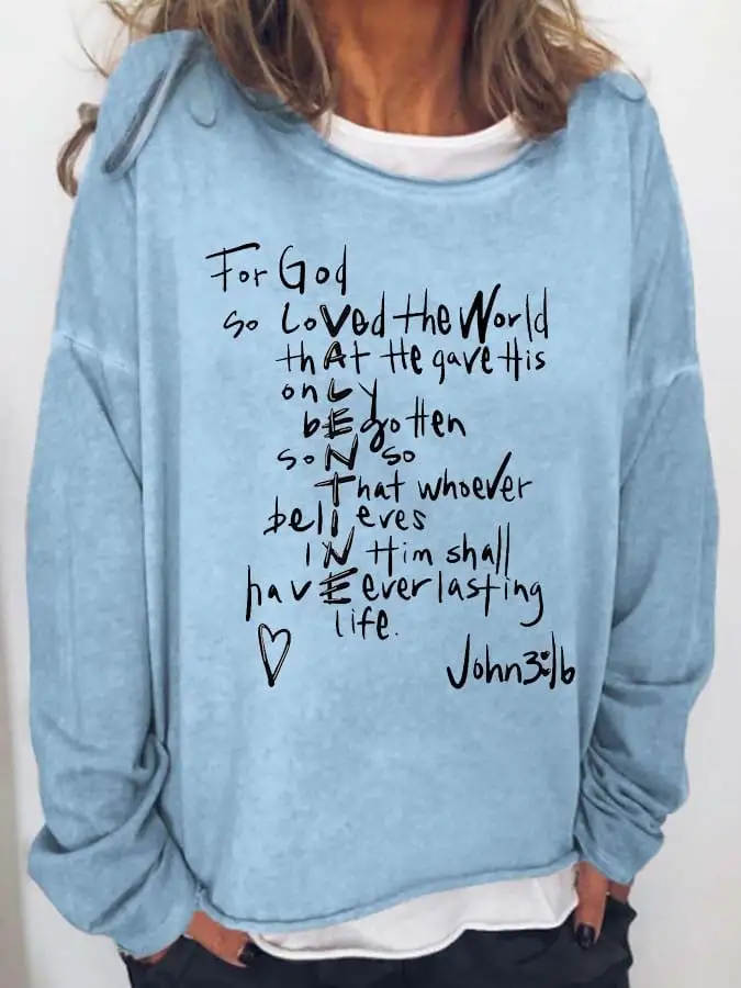 For God So Loved Women's Long Sleeve Sweatshirt
