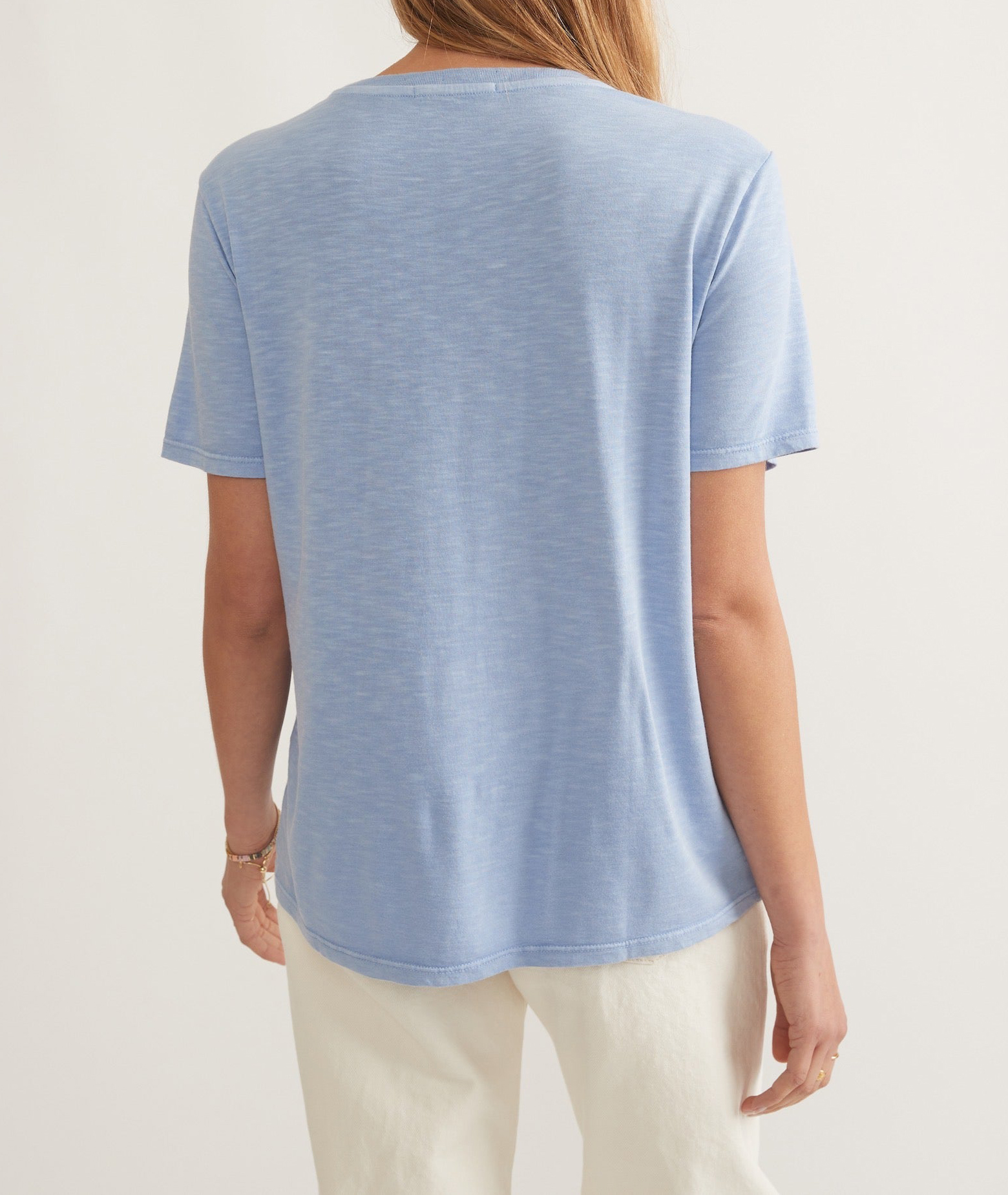 Light Blue Drop-Shoulder T-Shirt