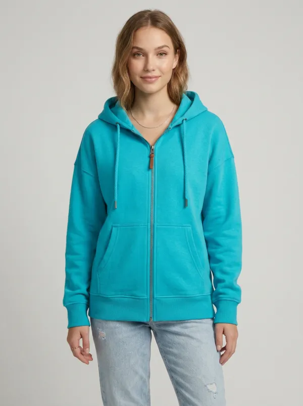 Minimal Zip-Up Women's Zip-Up Hooded Jacket