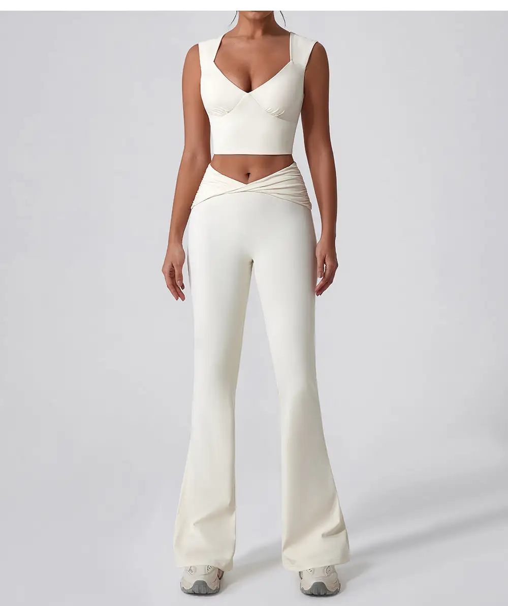 Quick-Dry Sleeveless Top, Vest and Trousers Active Set