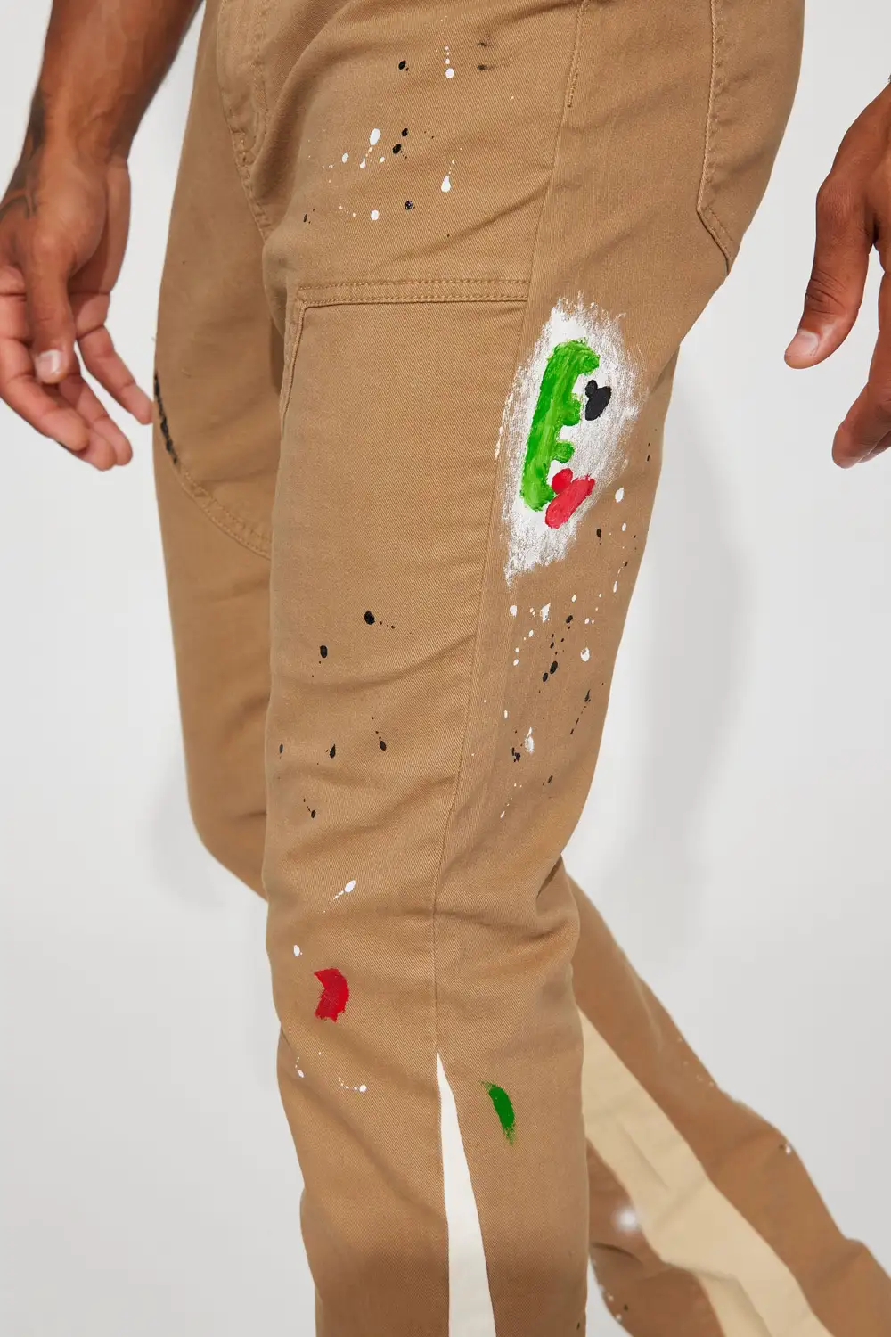 Art Graphic Slim Stacked Flared Pants