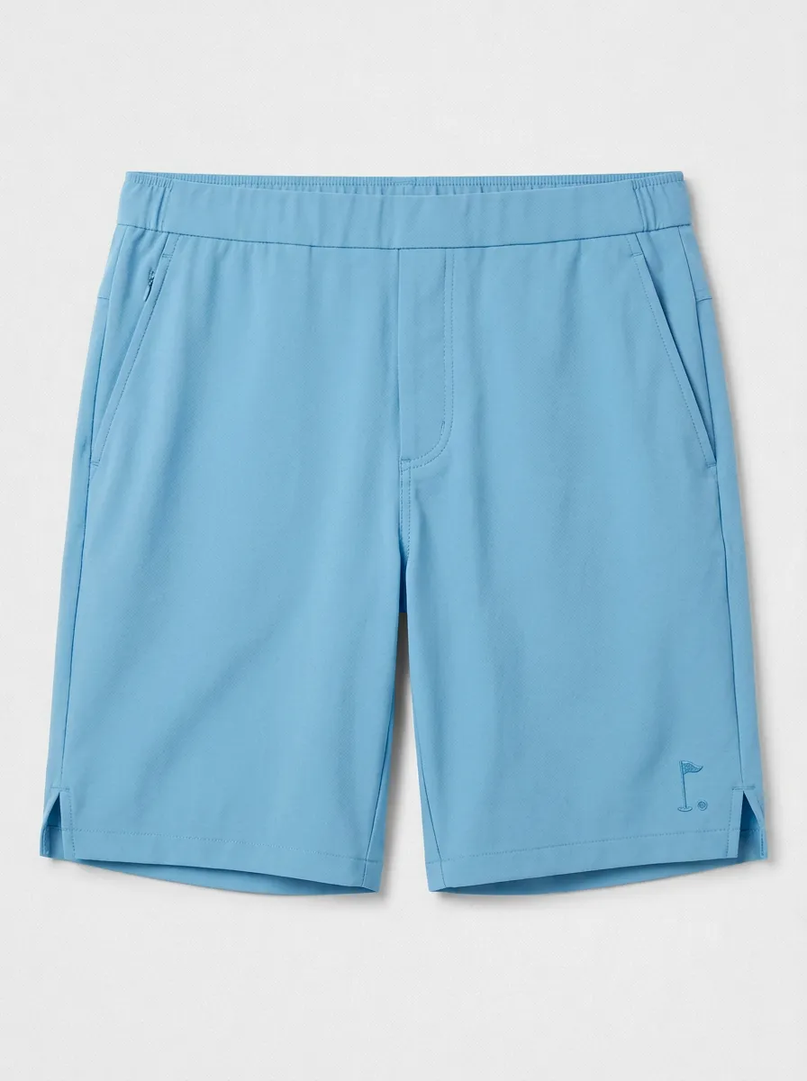 Fairway Flag-Motif Golf Athletic Shorts