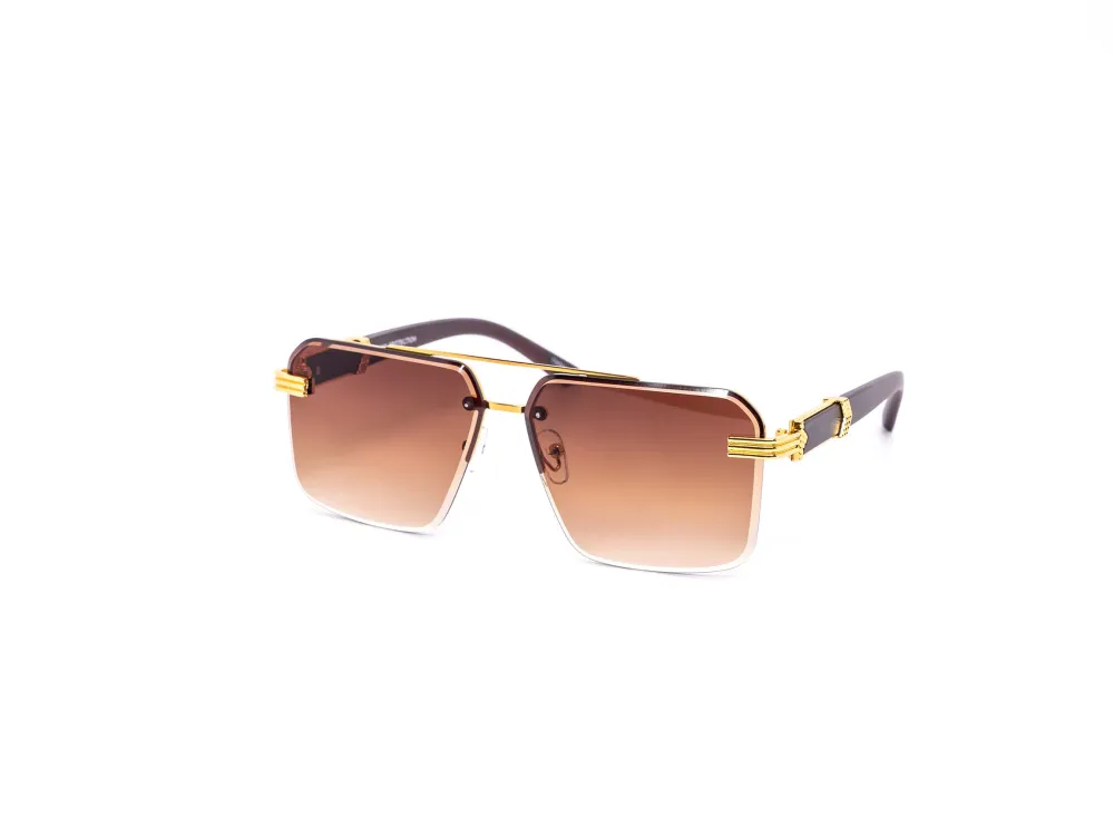 12-Pack Modern Rimless Aviator Gradient Sunglasses