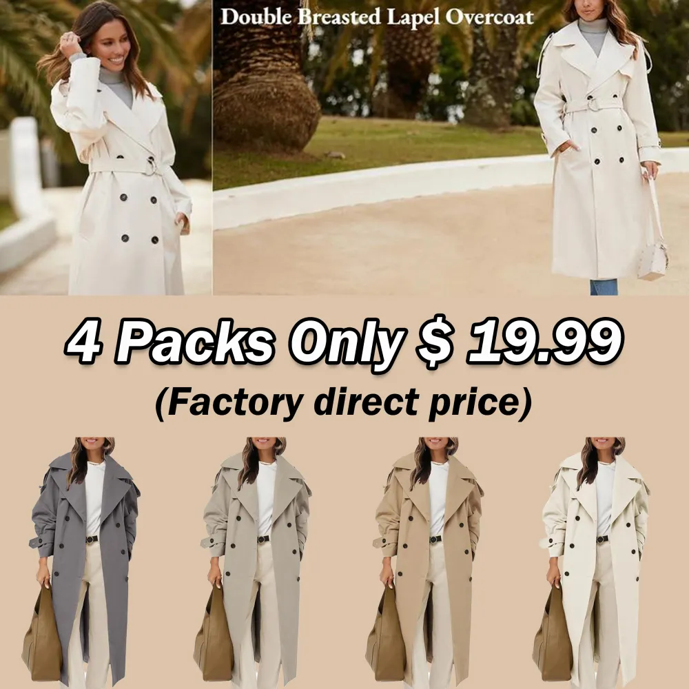 Women‘s Oversized Long Trench Coat – Effortless Elegance Meets Timeless Warmth