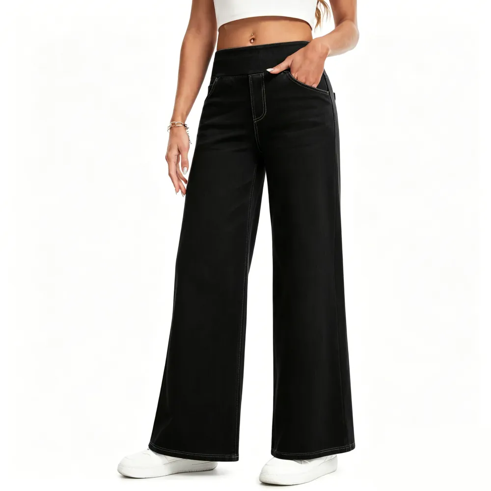🛒 Women's Loose Fit Baggy Pull-On Jeans