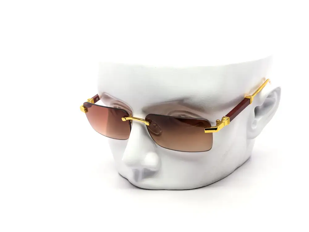 12-Pack Classic Rimless Rectangle Gradient Sunglasses