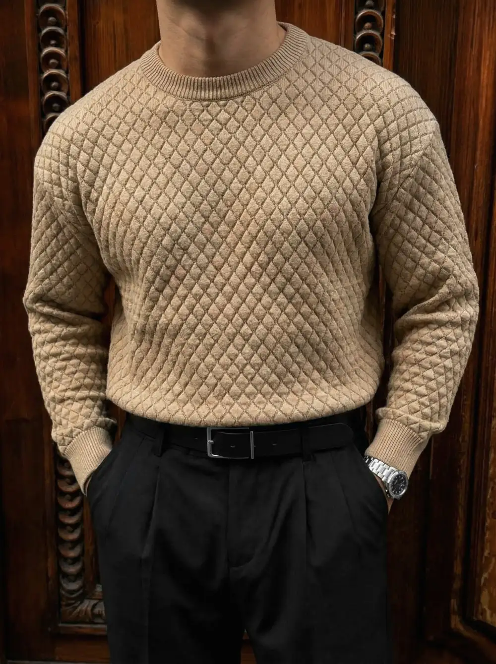 Easygoing Tailored Textured Sweater