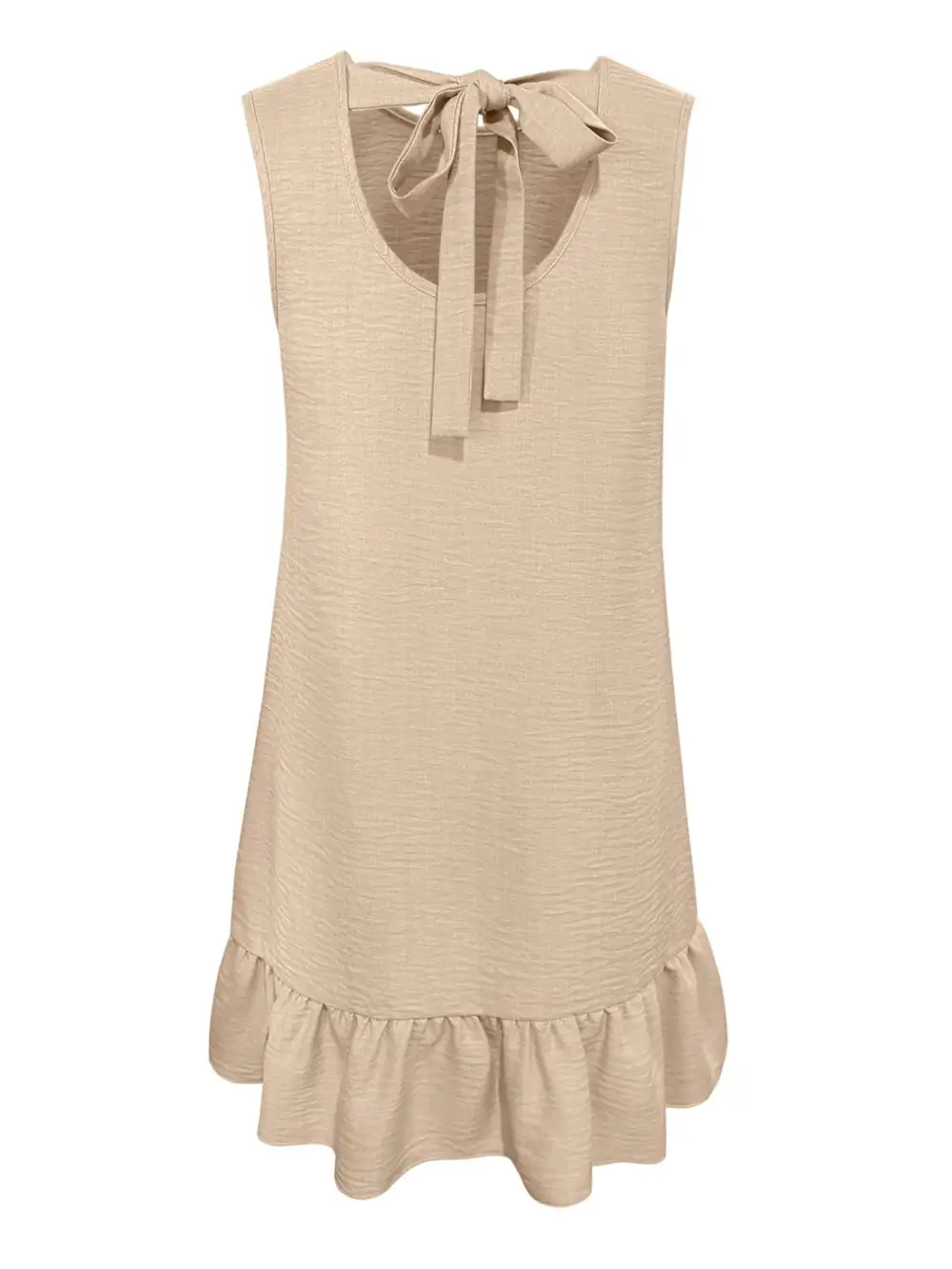 Smooth Finish Ruffle Sleeveless Mini Dress