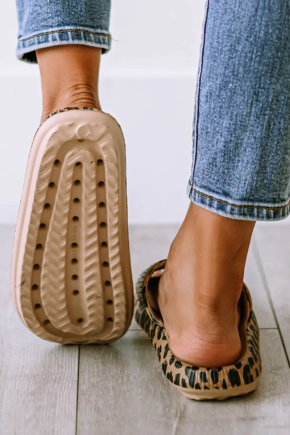 Print Thick Sole Slip On Slide Slippers