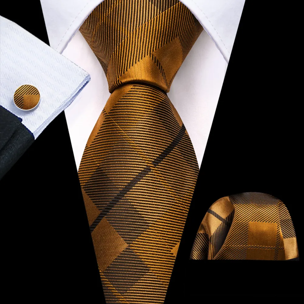 Plaid Checkered Necktie Set