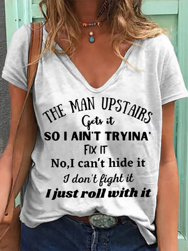 Casual Letter Printed Short-Sleeved T-Shirts