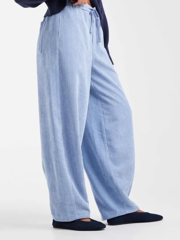 Corduroy Drawstring Wide-Leg Pants