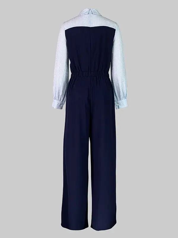 Jumpsuits Met Hoge Taille En Lange Mouwen Geplooide