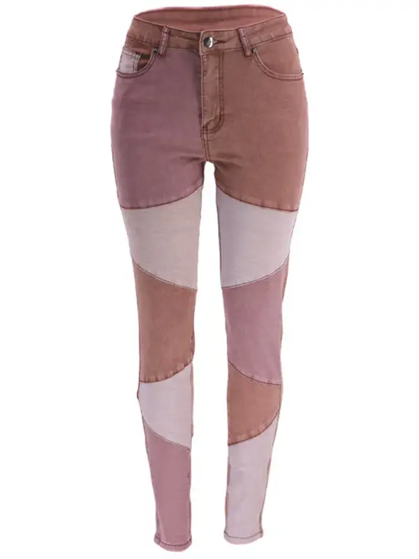 Structured High Waist Skinny Denim Jeans