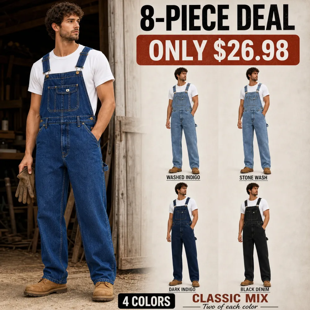 Men's Denim Bib Overalls Regular Fit Workwear