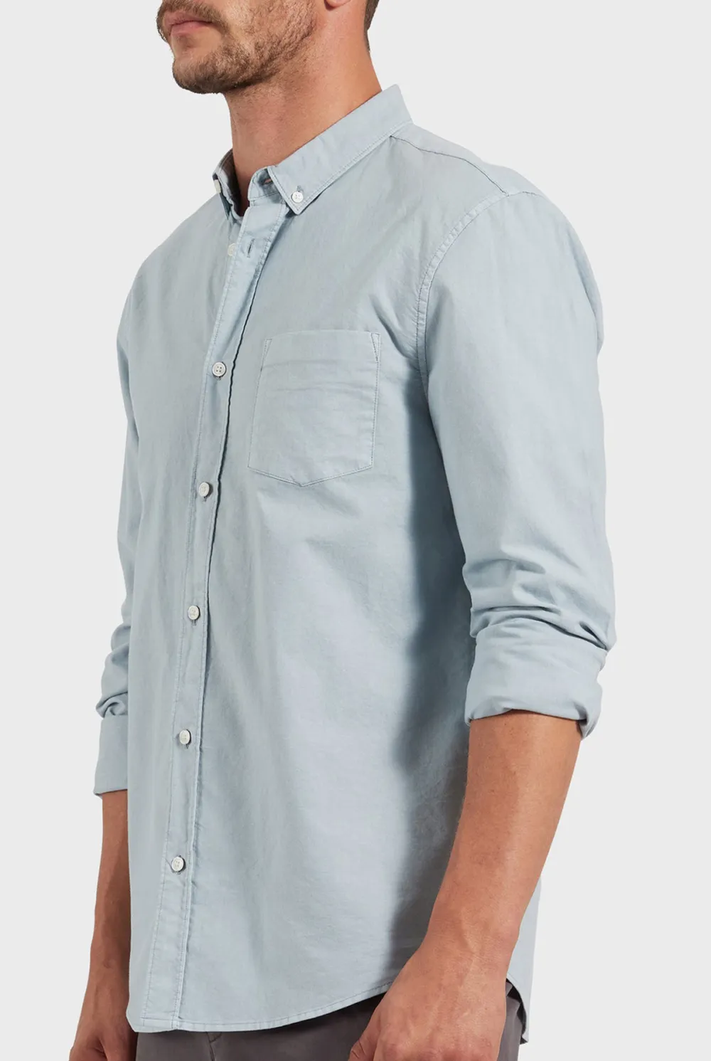 Vintage Pinstriped Oxford Long Sleeve Shirt