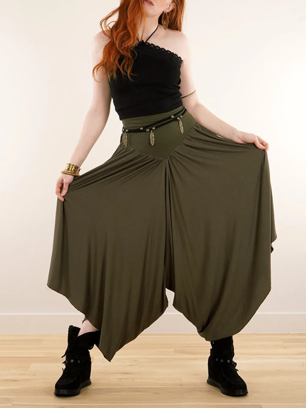 Skirted Harem Pant 2in1 Maxi Dress