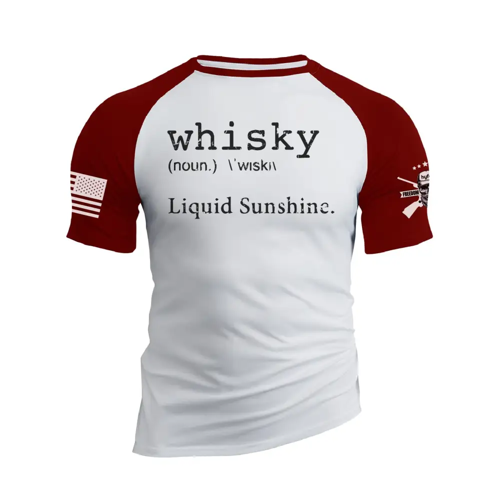 WHISKY LIQUID SUNSHINE RAGLAN GRAPHIC TEE