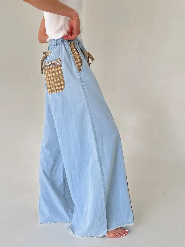 Denim Trail Wide Leg Pants