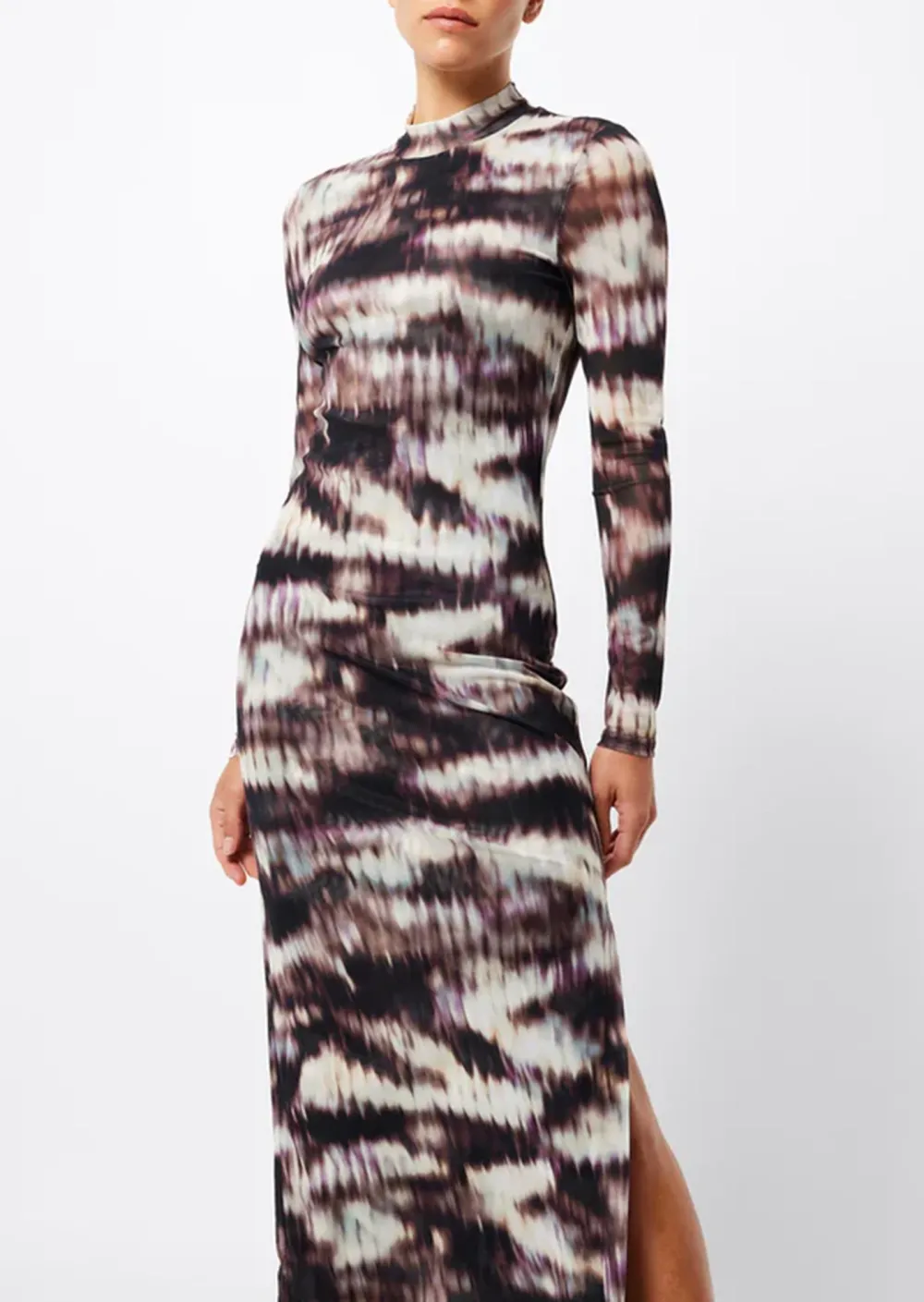 FUSION MOCK NECK MAXI DRESS