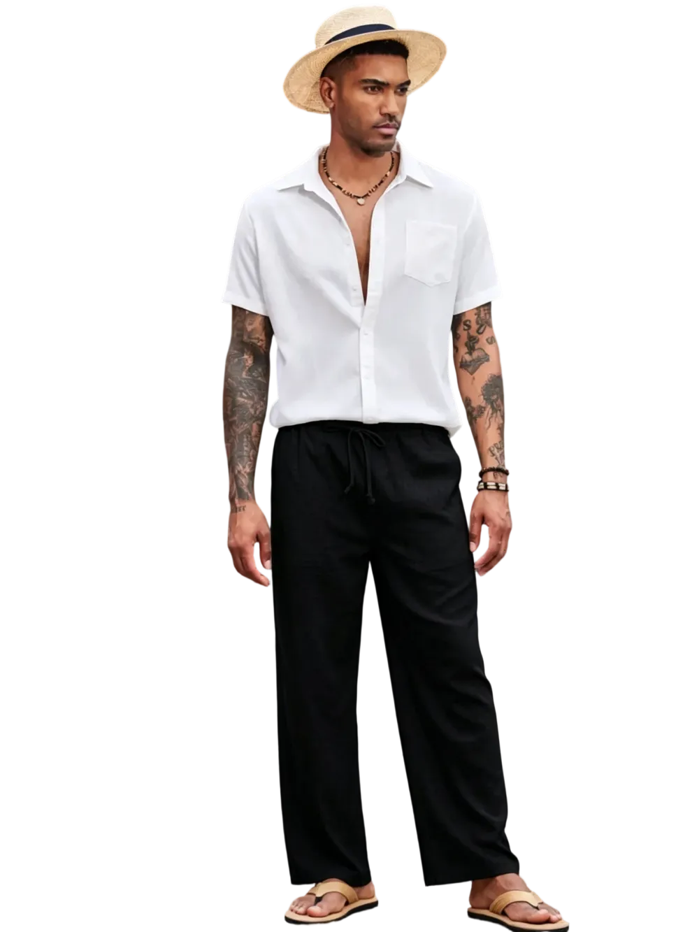 ⏰Hot Sale-Men's Linen-Cotton Blend Casual Trousers🔥8-Pack - All Colors Included