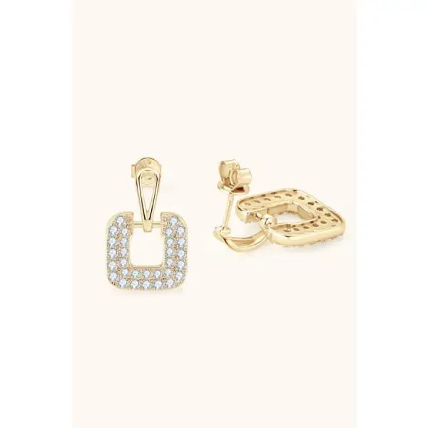 Everyday Moissanite Sterling Silver Drop Earrings