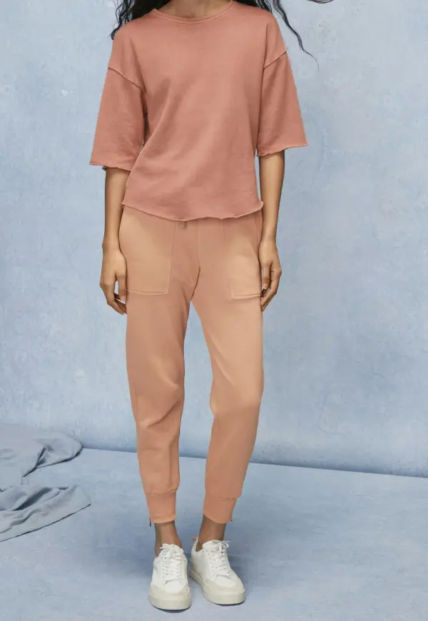 Jersey joggers Organic cotton fleeceback