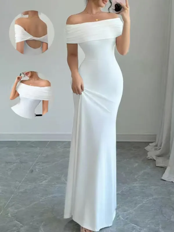 Drape Off Maxi Dress