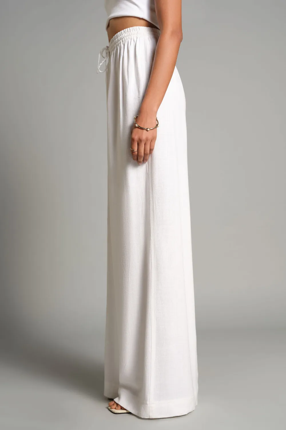 Casual Style Plain Wide-Leg Pants