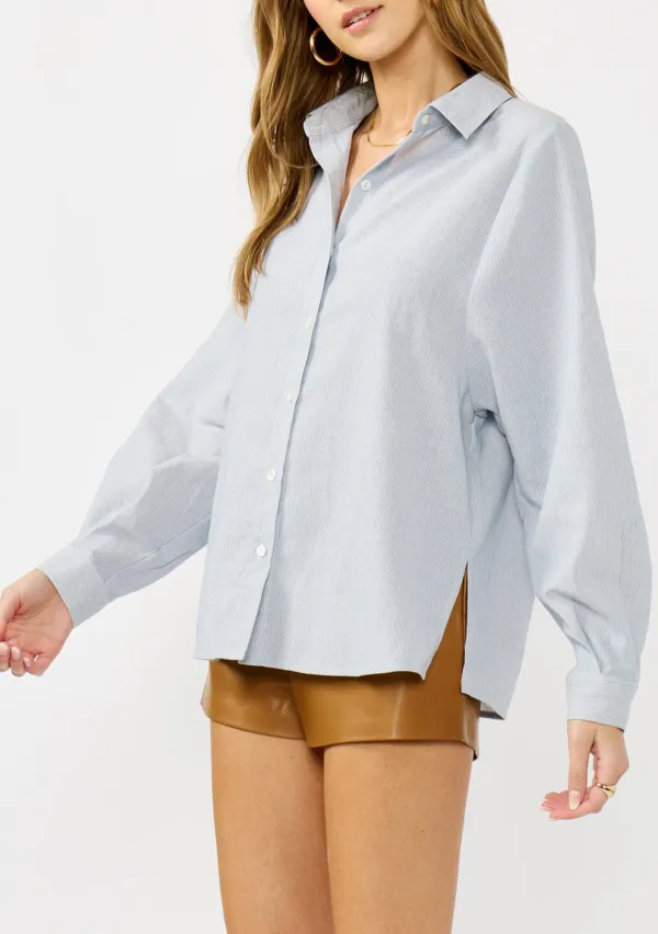 Side Slit Long Sleeve Shirt