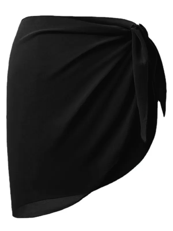 Shirt Wrap Dress Chiffon Skirt Swim Cover Up