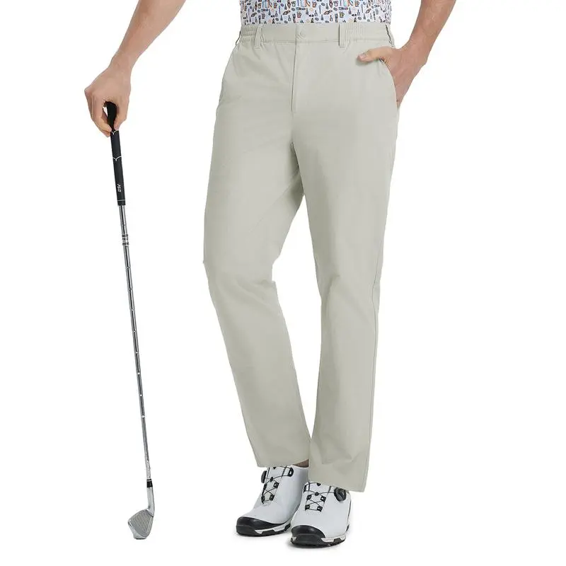 Mens Golf Pants 5 Pockets Lightweight - Dry Fit Water-Resistant Stretch Dress Work