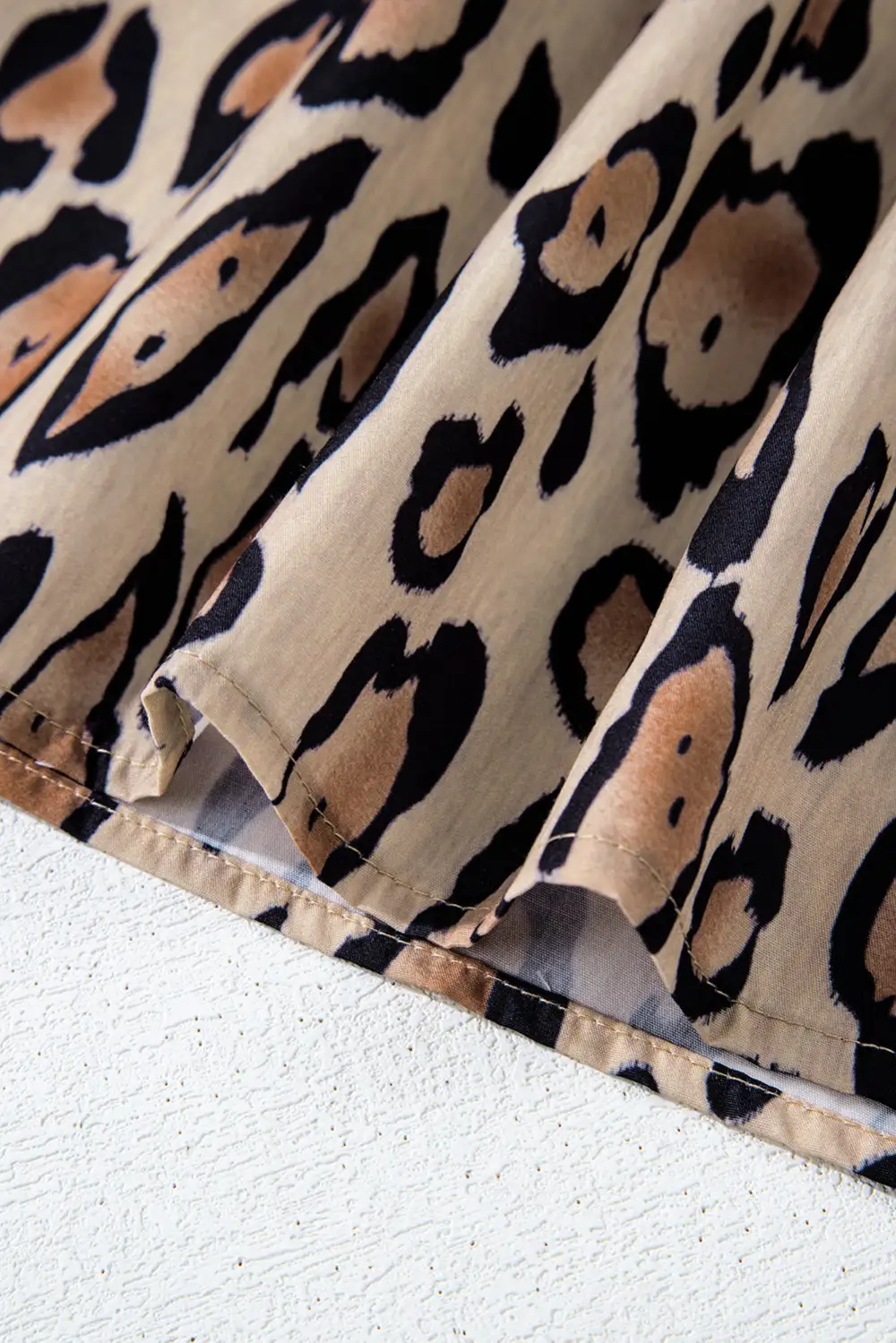 Leopard Print Loose Fit Blouse