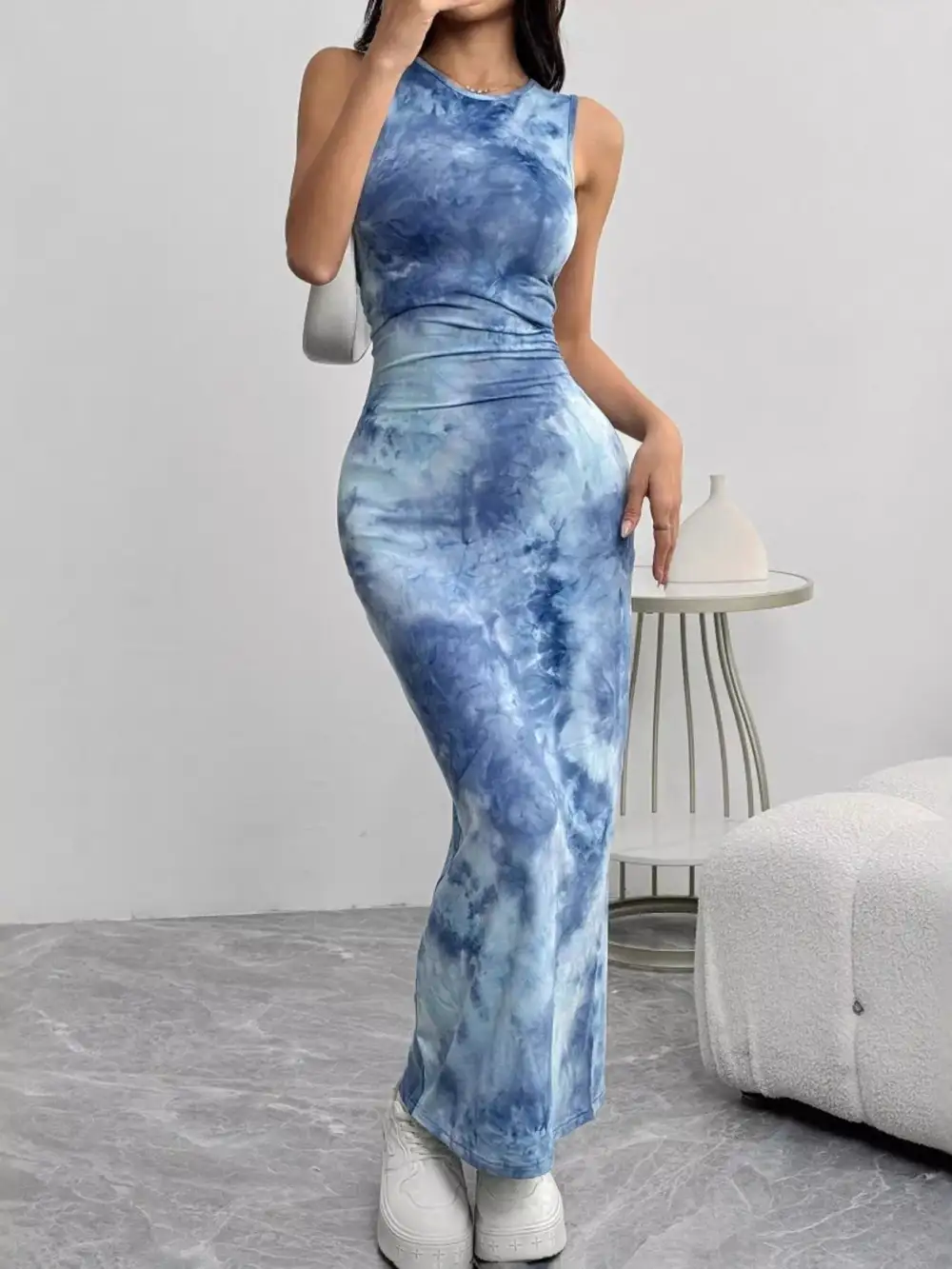 Tie Dye Bodycon Maxi Dress