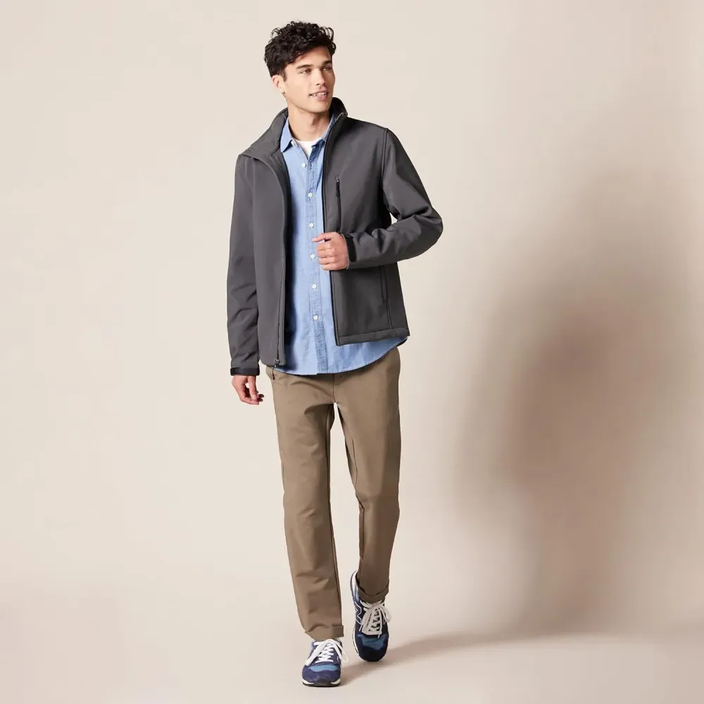 Men's Regular-Fit Long-Sleeve Chambray Shirt