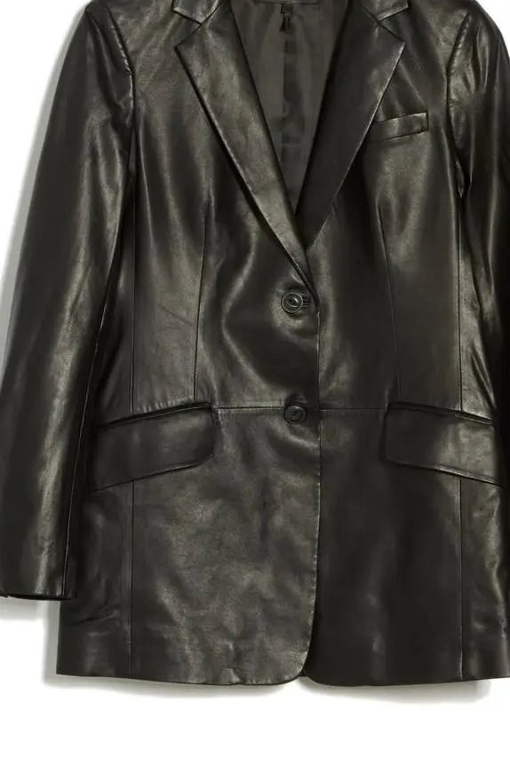 Casual Style Leather Blazer