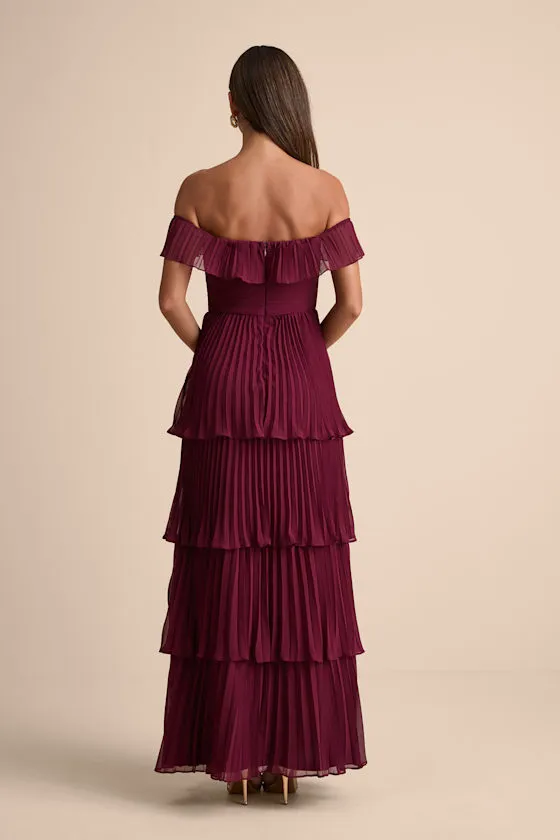 Always Remarkable Light Blue Floral Off-the-Shoulder Maxi Dress