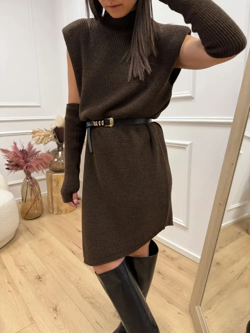 Wrapfront Mini Viscose Dress