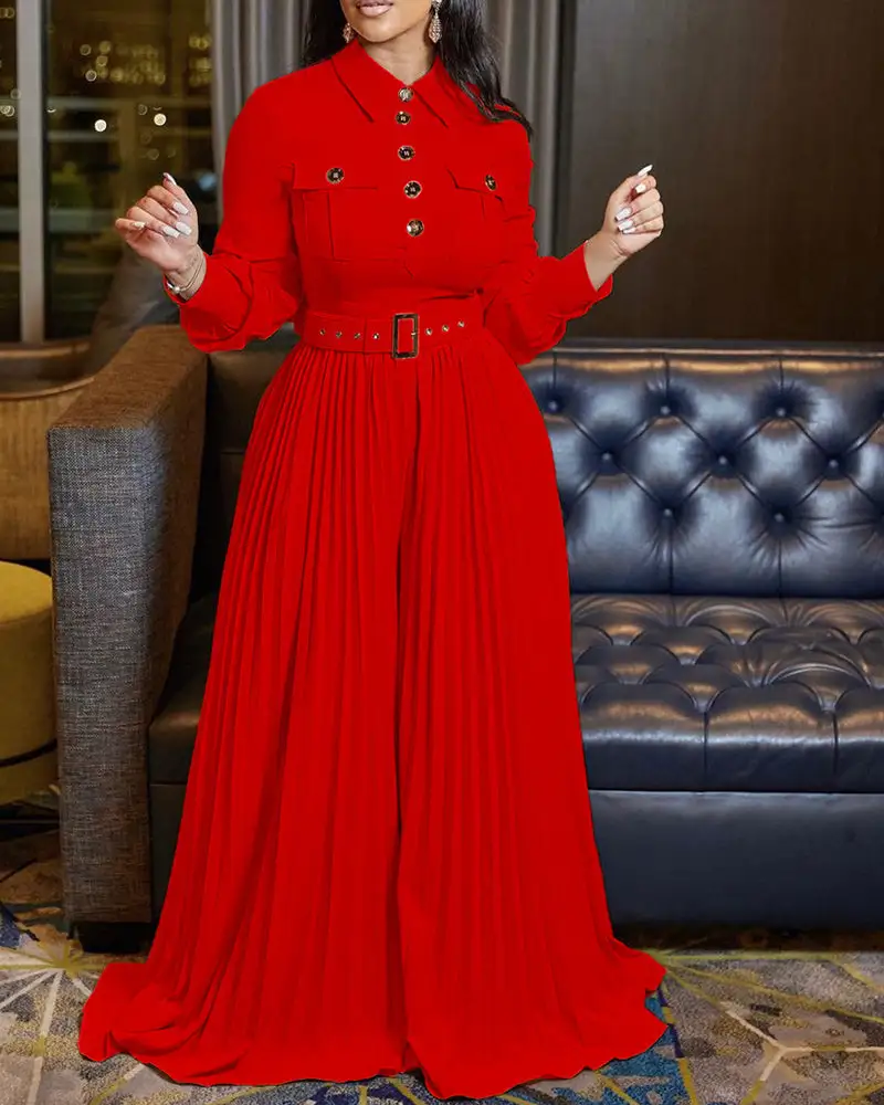 Pleated Relaxed Jumpsuit