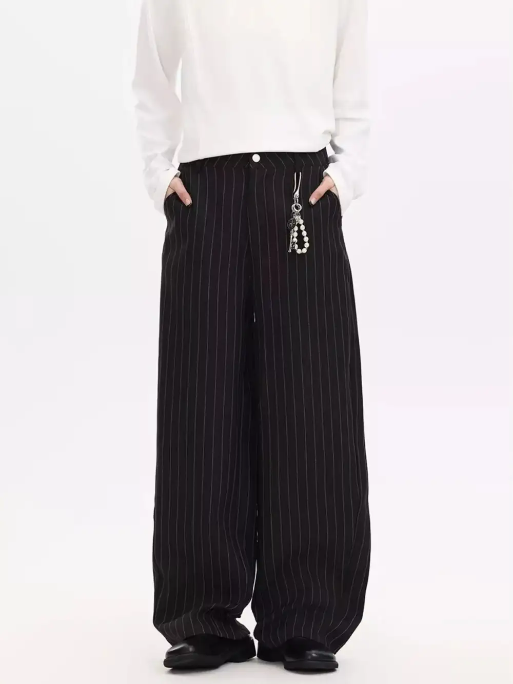 Refined Men's Plus Size Striped Wide Leg Casual Pants