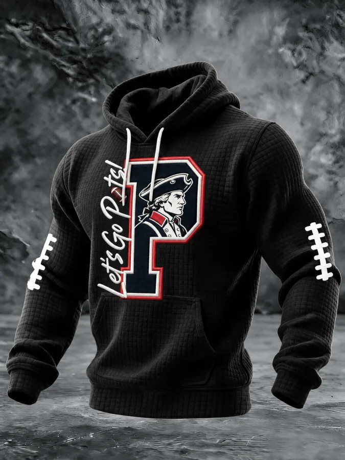Men'S Football Fans Printed Hooded Sweatshirt