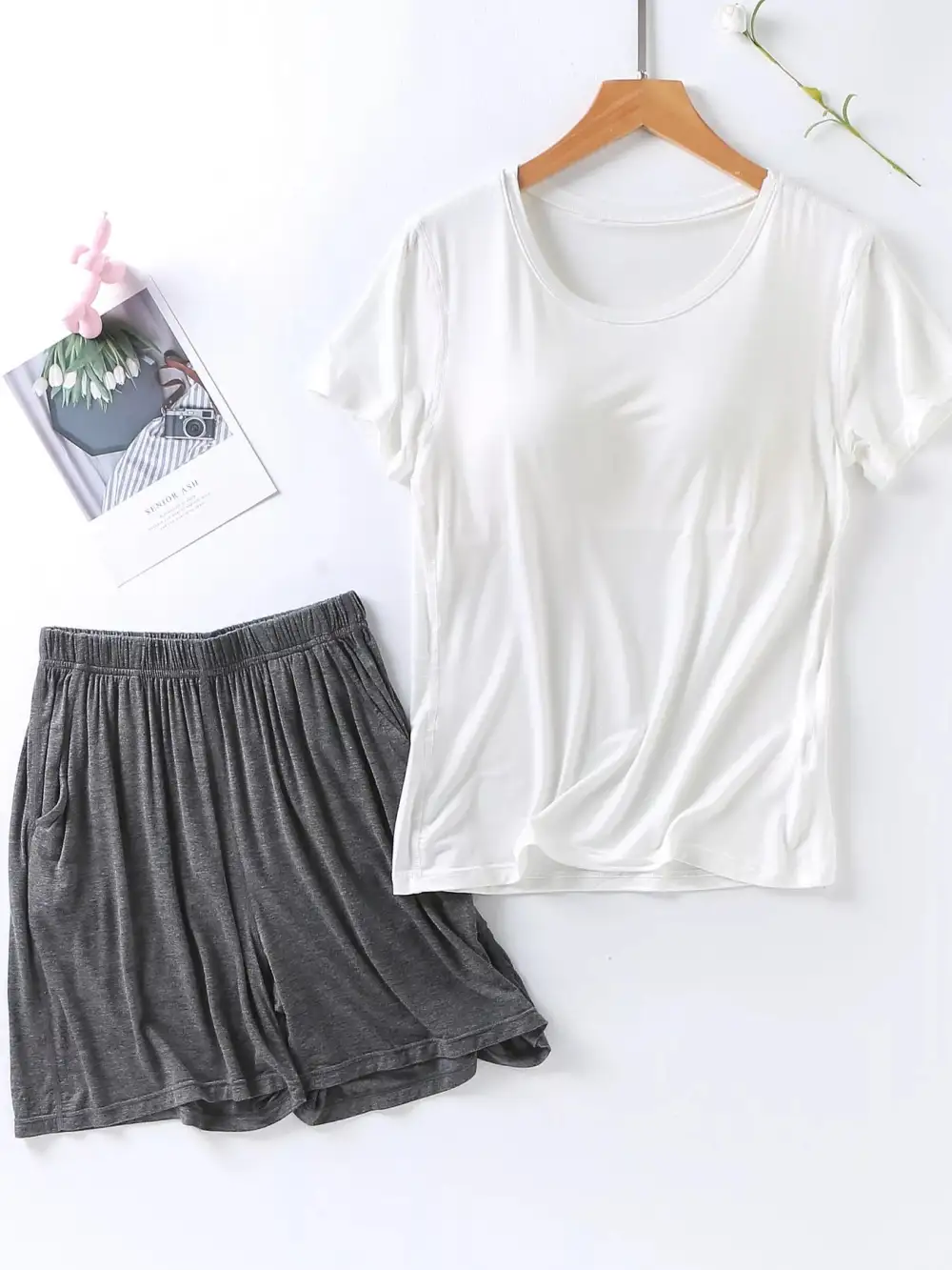 Comfortable Everyday Pajama Set Comes With Built-In Breast Pads